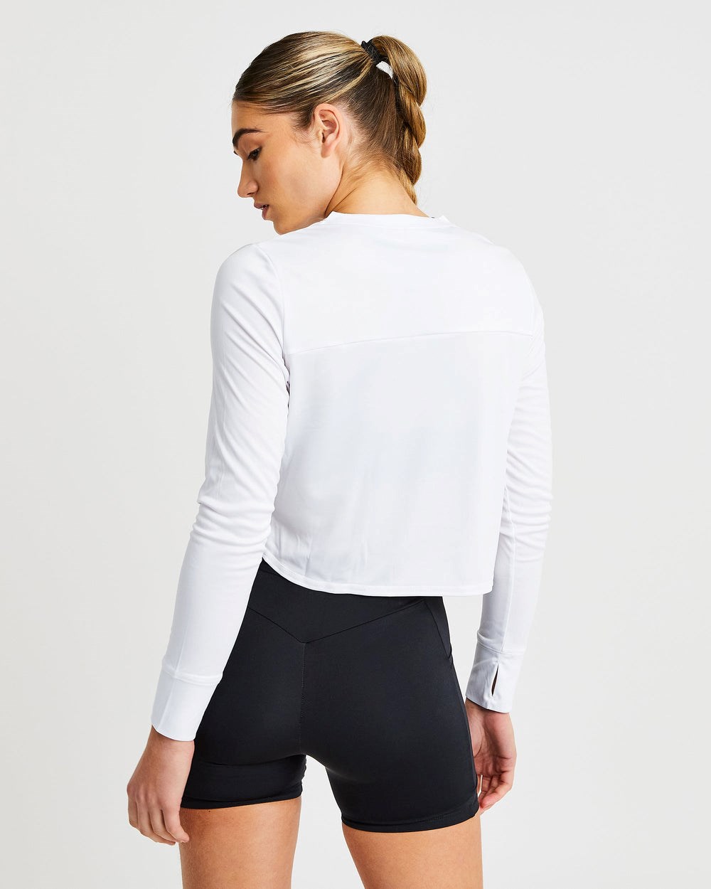 AYBL Define Long Sleeve Crop T Biele | 16XWIQEFJ