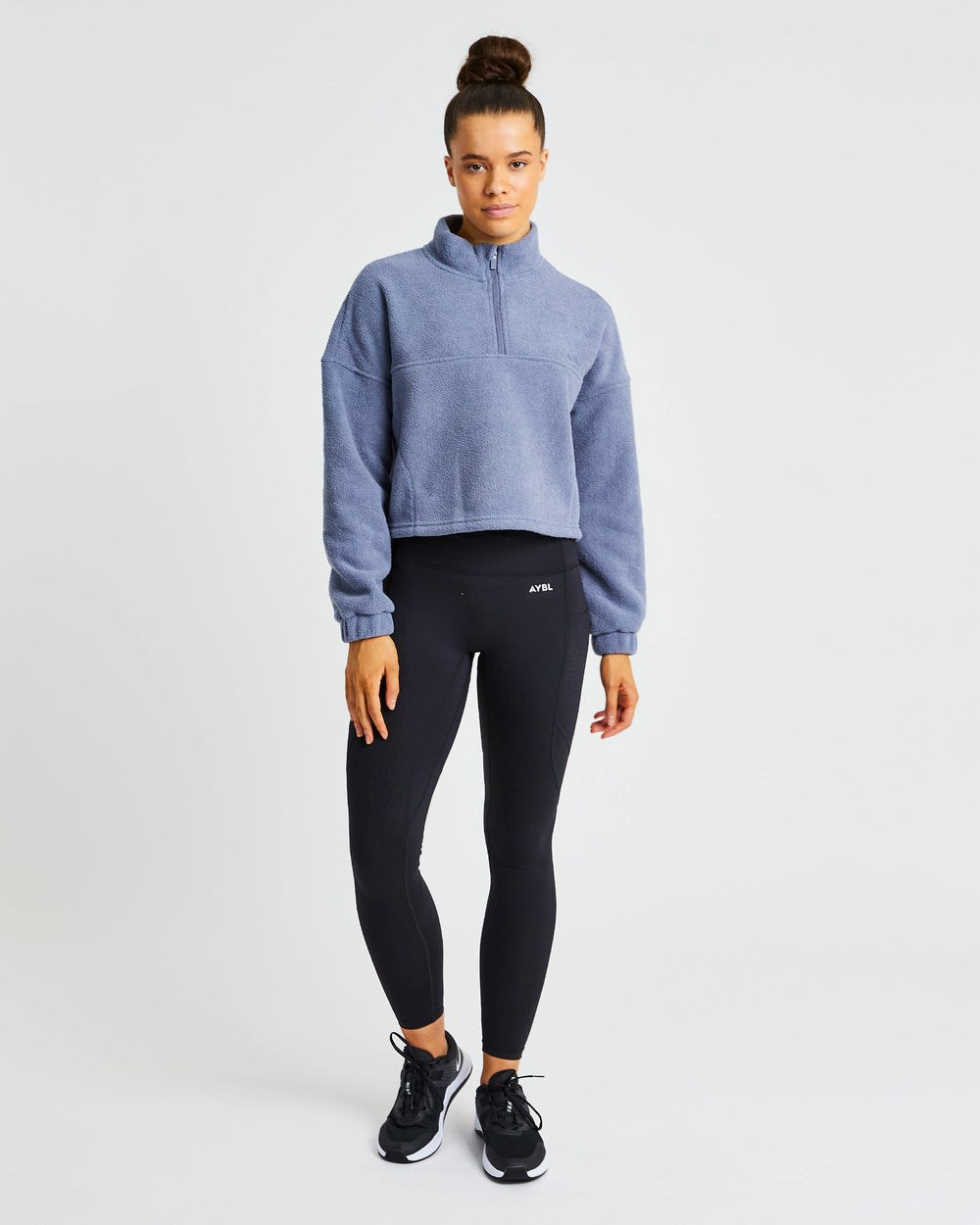 AYBL Effortless Oversized Cropped Fleece Modre | 69LYEOGRU