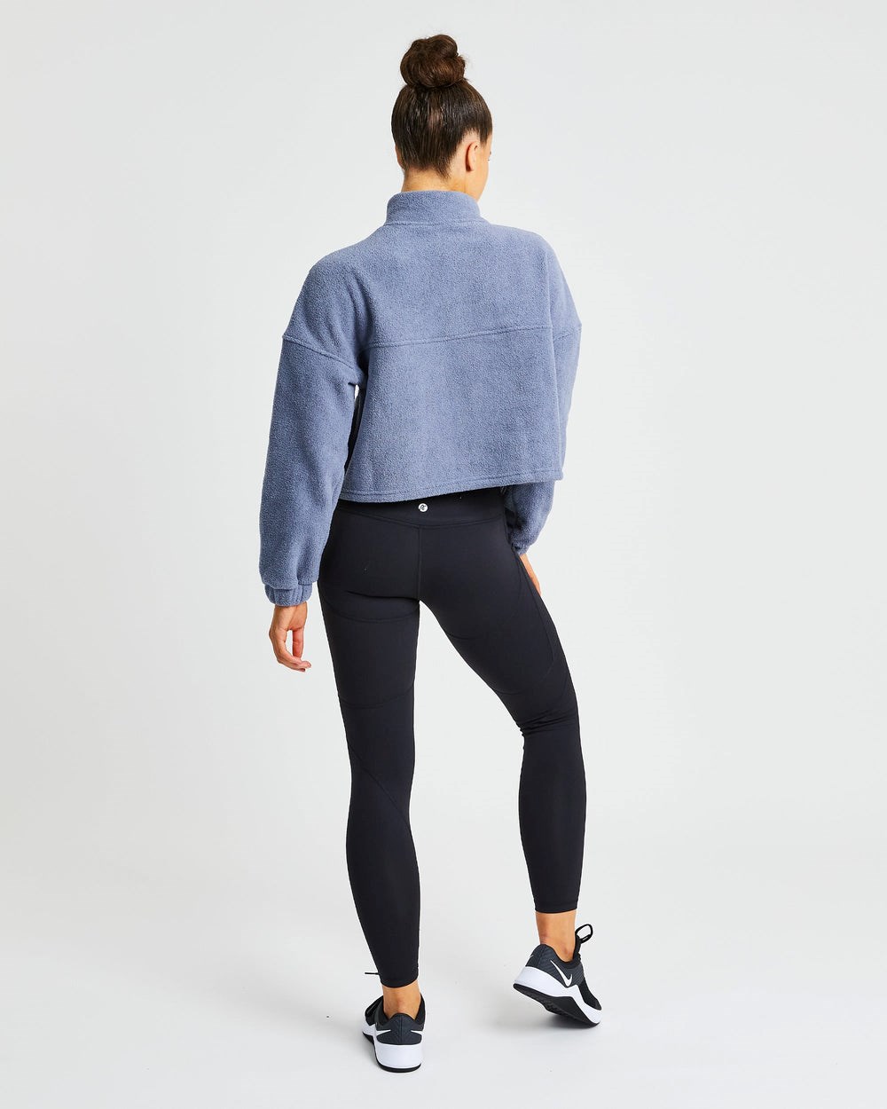 AYBL Effortless Oversized Cropped Fleece Modre | 69LYEOGRU