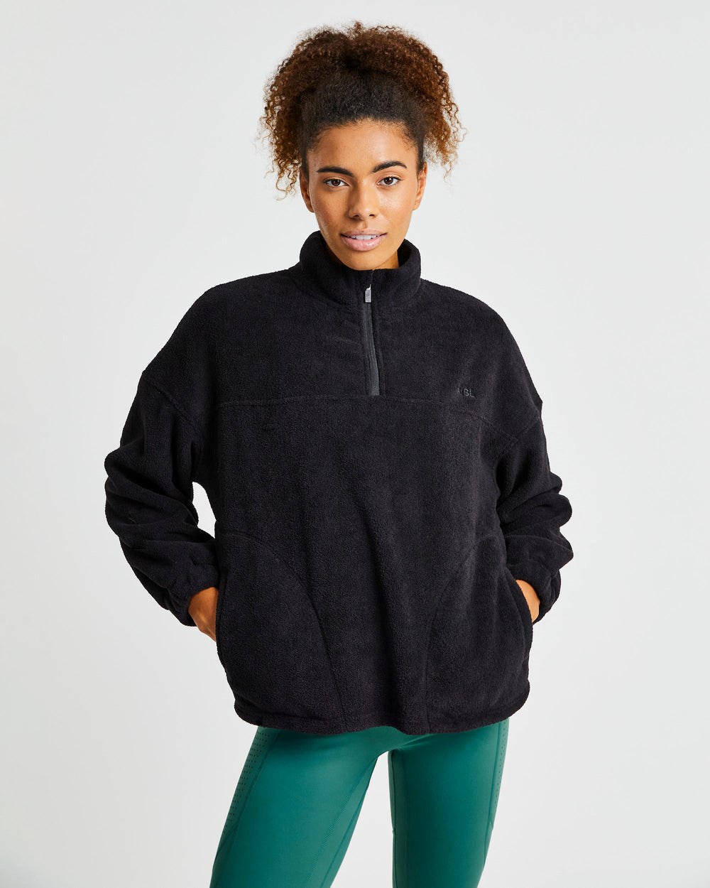 AYBL Effortless Oversized Fleece Čierne | 23PVCJQMR