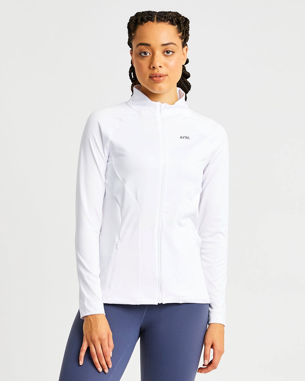 AYBL Effortless Zip Jacket Biele | 91NRDPOJI