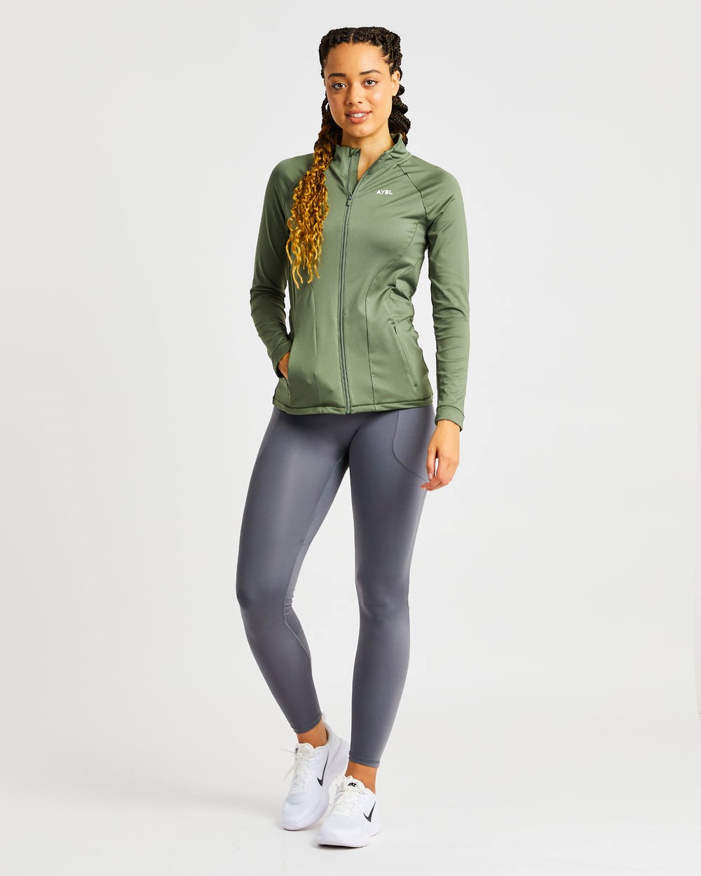 AYBL Effortless Zip Jacket Olivovo Zelená Zelene | 94HCUMSAV