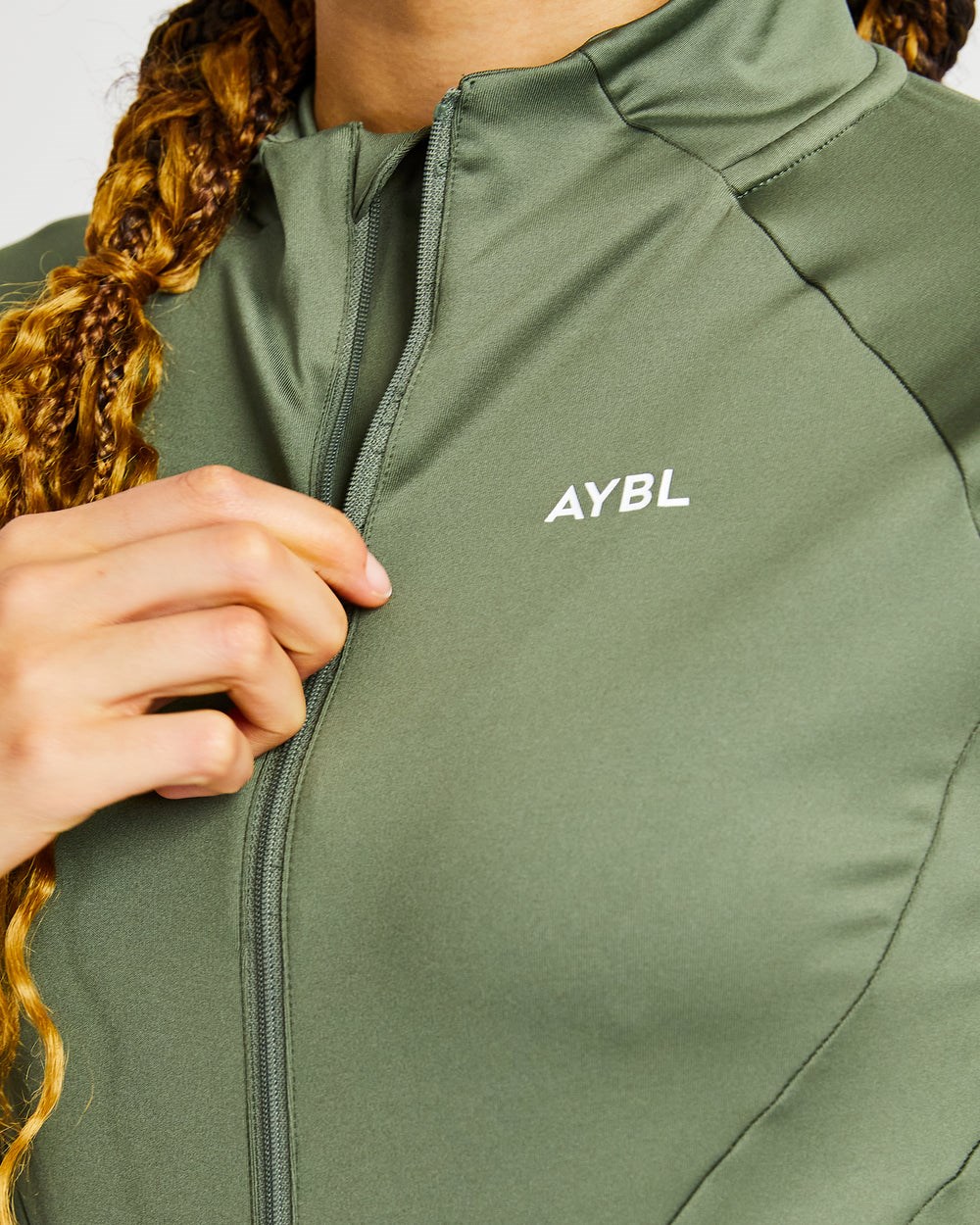 AYBL Effortless Zip Jacket Olivovo Zelená Zelene | 94HCUMSAV