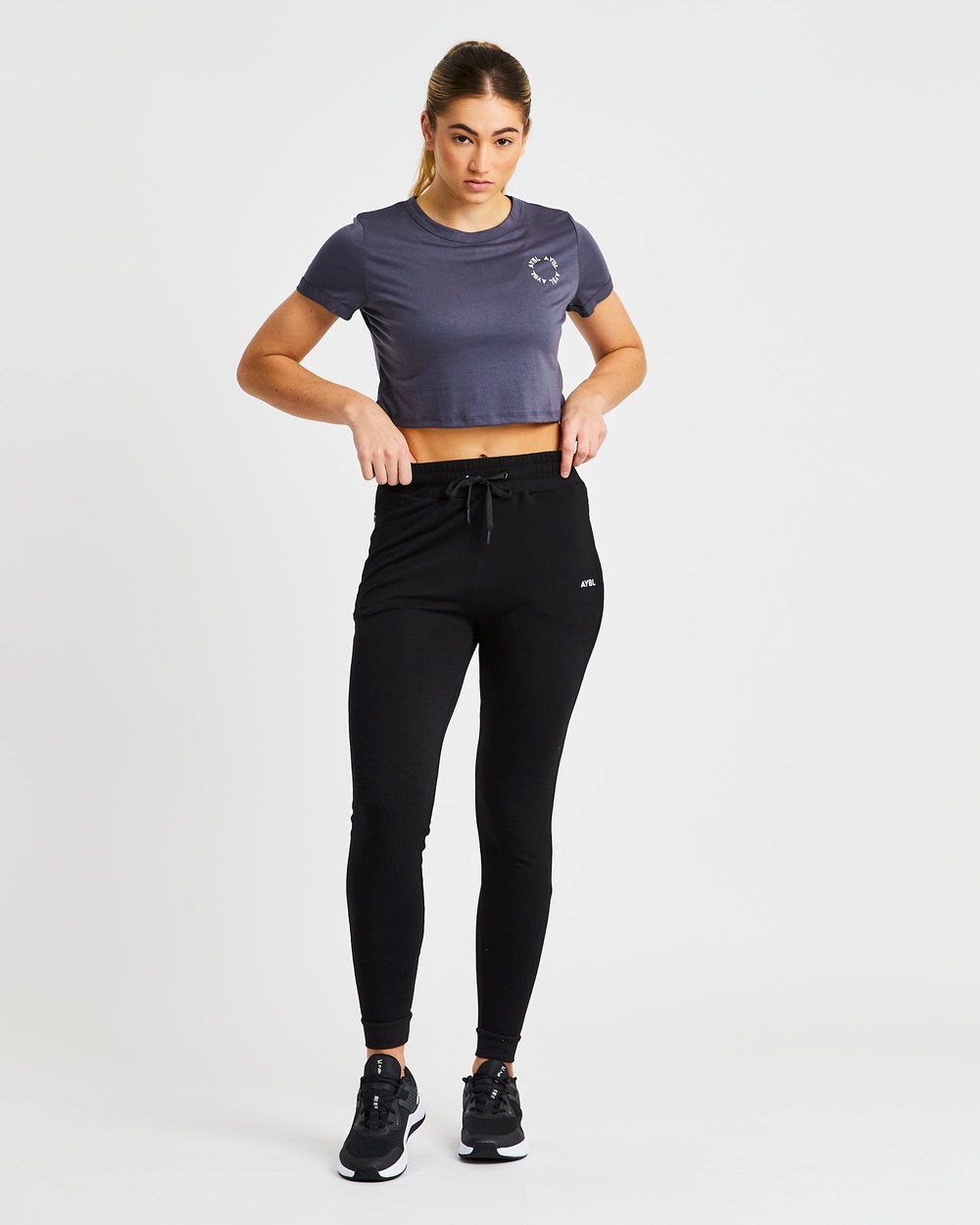 AYBL Element Crop Top Charcoal | 84POWADHJ