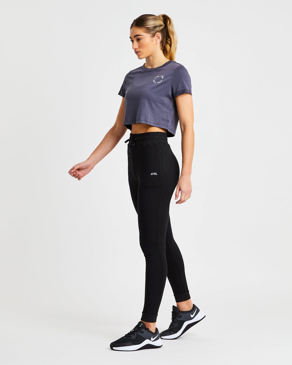 AYBL Element Crop Top Charcoal | 84POWADHJ