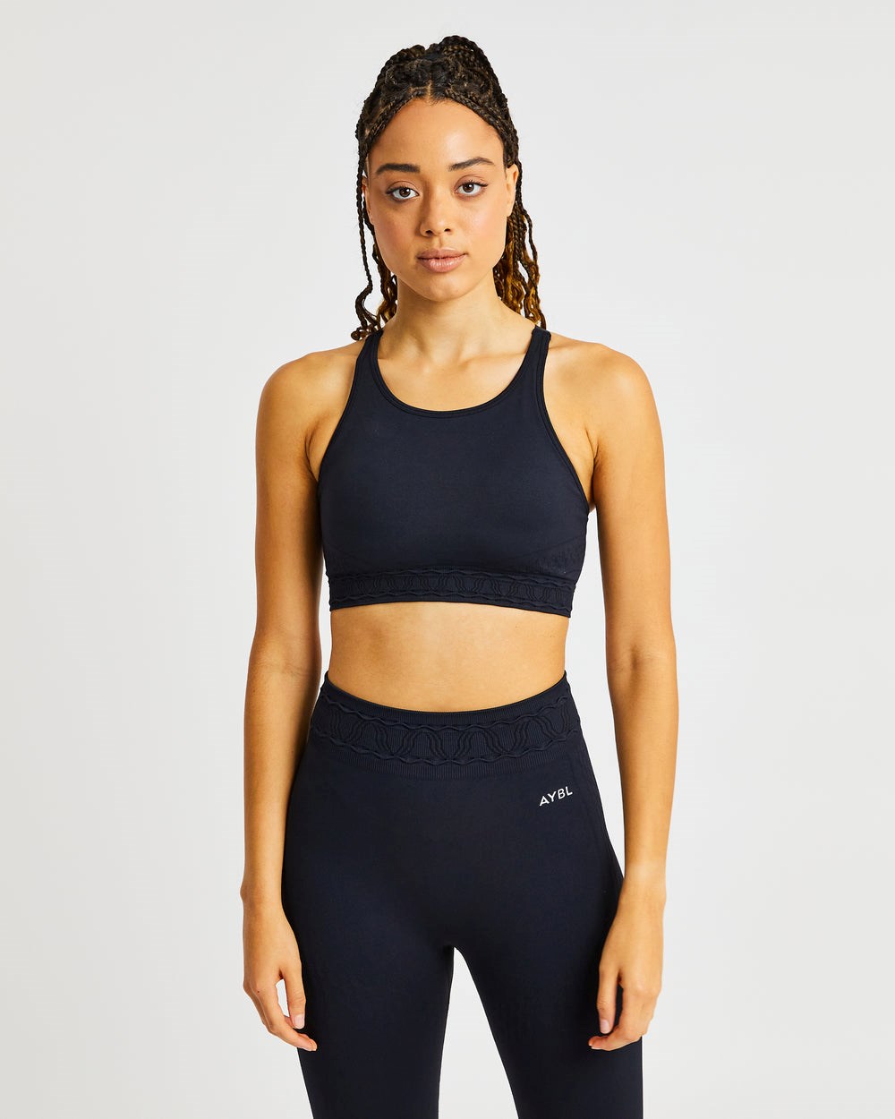 AYBL Elevate Seamless Sports Bra Čierne | 43HTXOUQI