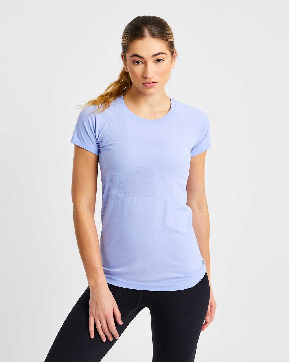 AYBL Embrace Seamless T Shirt Modre | 70PBJQAUC