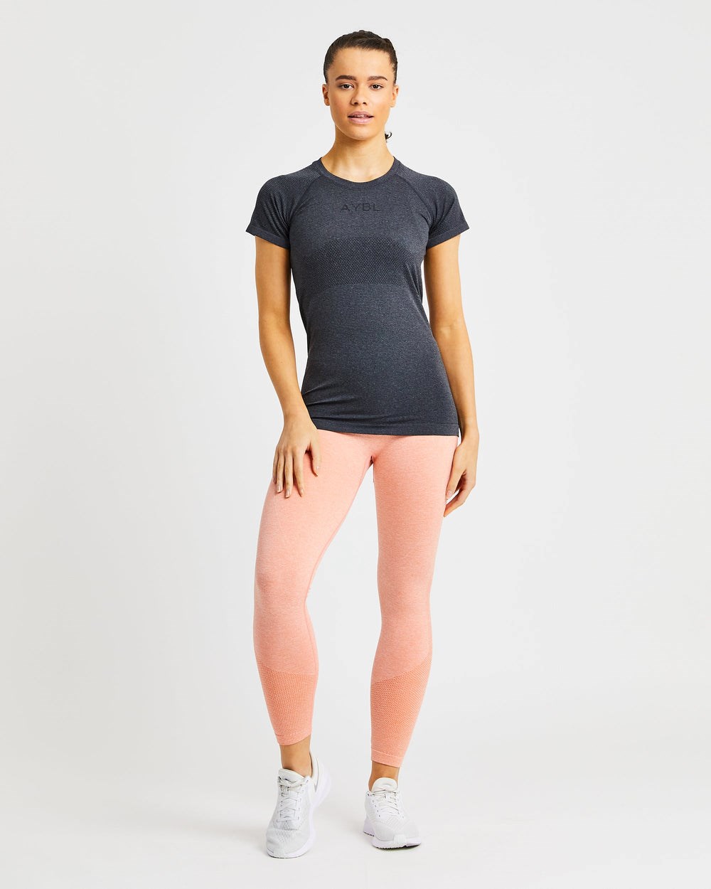 AYBL Embrace Seamless T Shirt Čierne | 64EAHFNBW