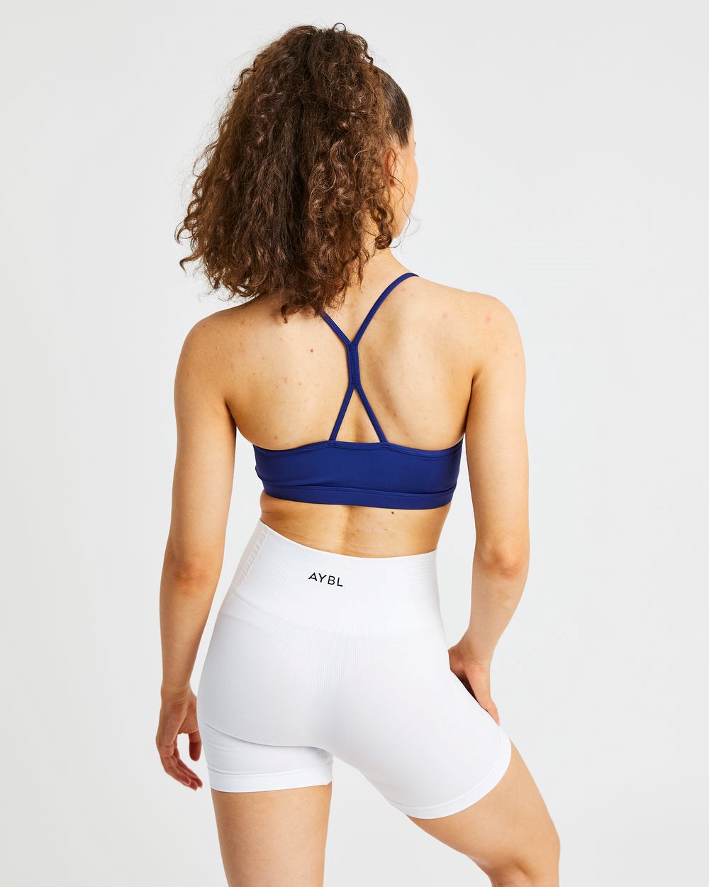 AYBL Essential Ruched Sports Bra Námornícka Modrá | 56HXDLQSK