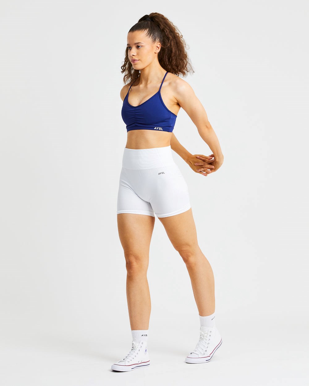 AYBL Essential Ruched Sports Bra Námornícka Modrá | 56HXDLQSK