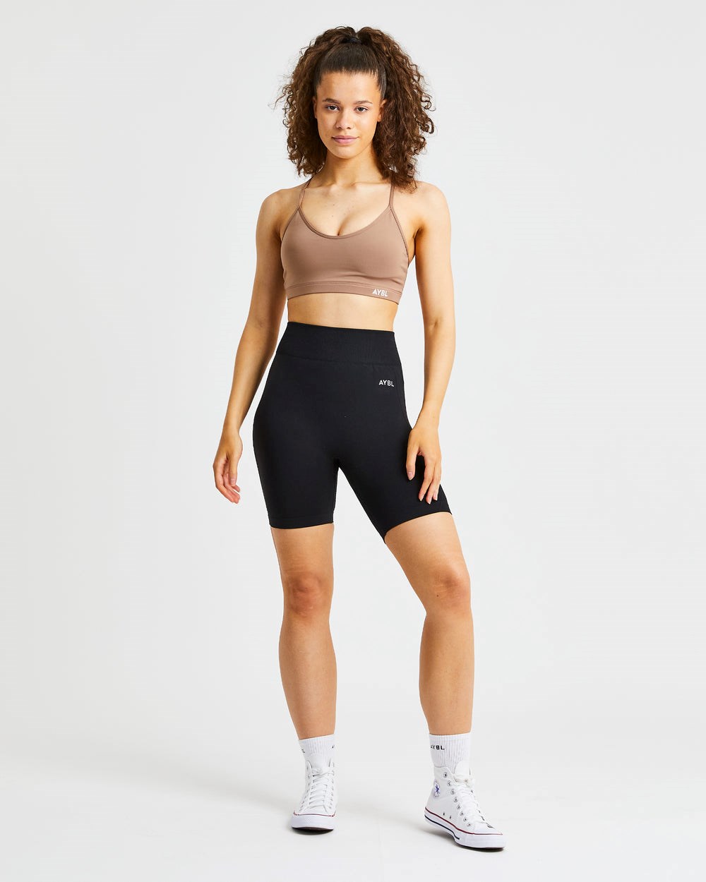 AYBL Essential V Neck Sports Bra Hnede | 26REOBJDH