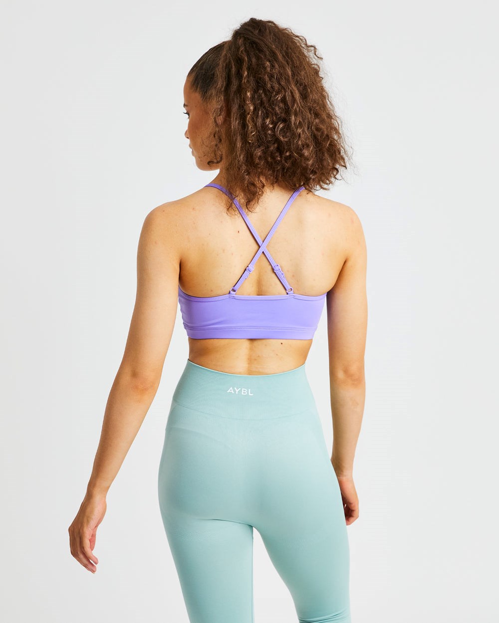 AYBL Essential V Neck Sports Bra Nachový | 46ILFQRZO