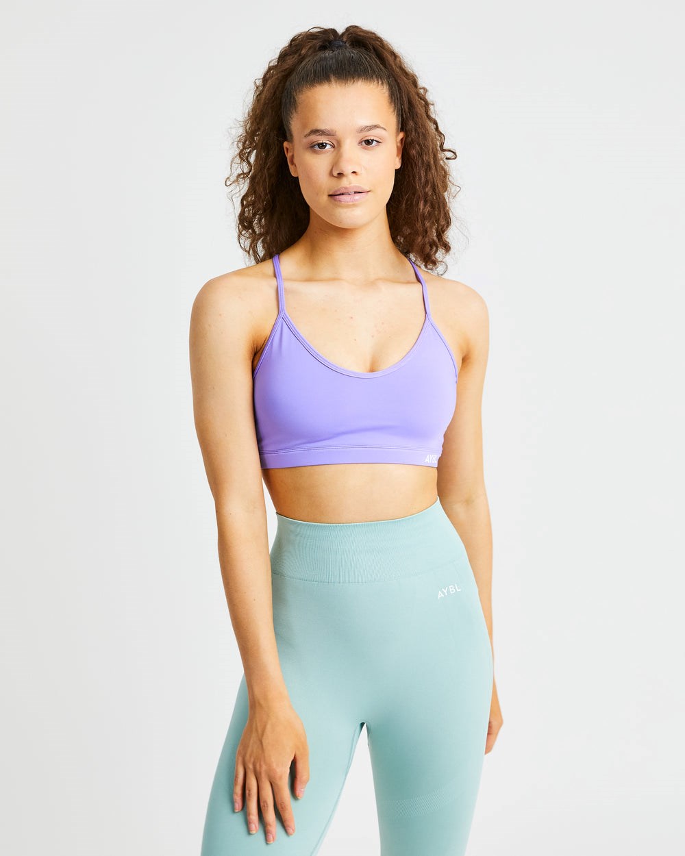 AYBL Essential V Neck Sports Bra Nachový | 46ILFQRZO