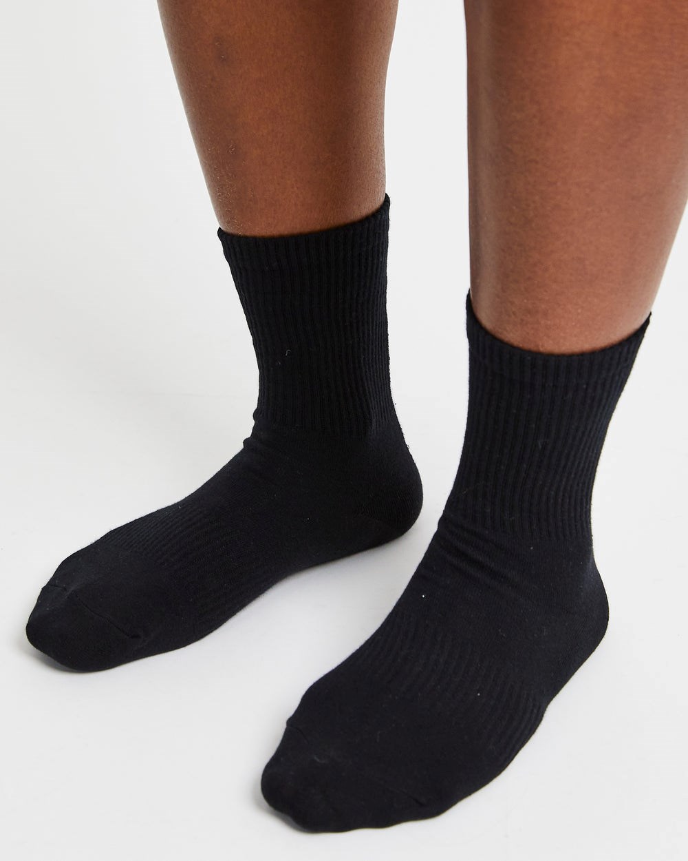 AYBL Everyday Back Stripe Crew Socks (3 Pack) Čierne | 48DWZXHTE