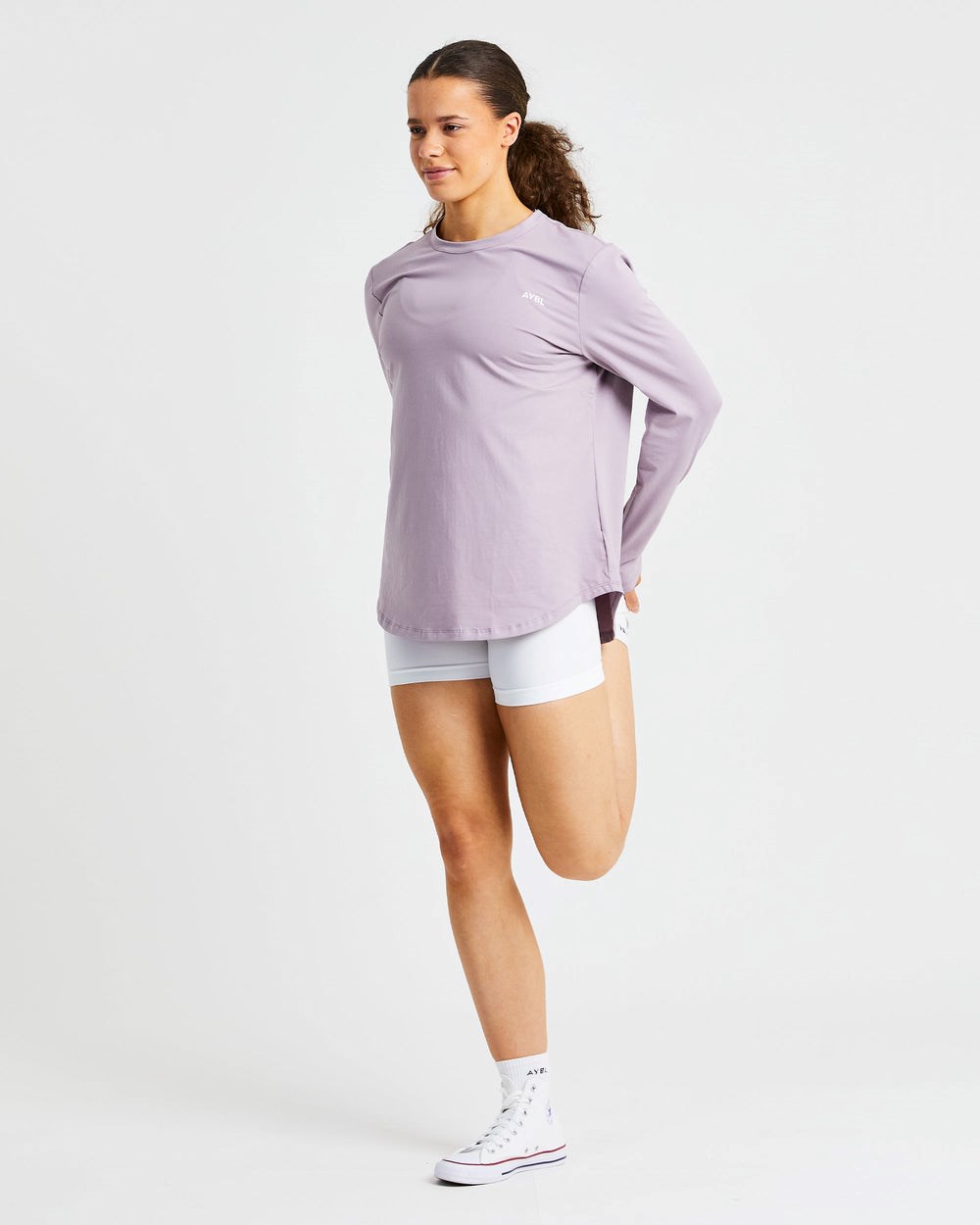 AYBL Everyday Oversized Long Sleeve T Shirt Muted Mauve | 25SDYAKGM