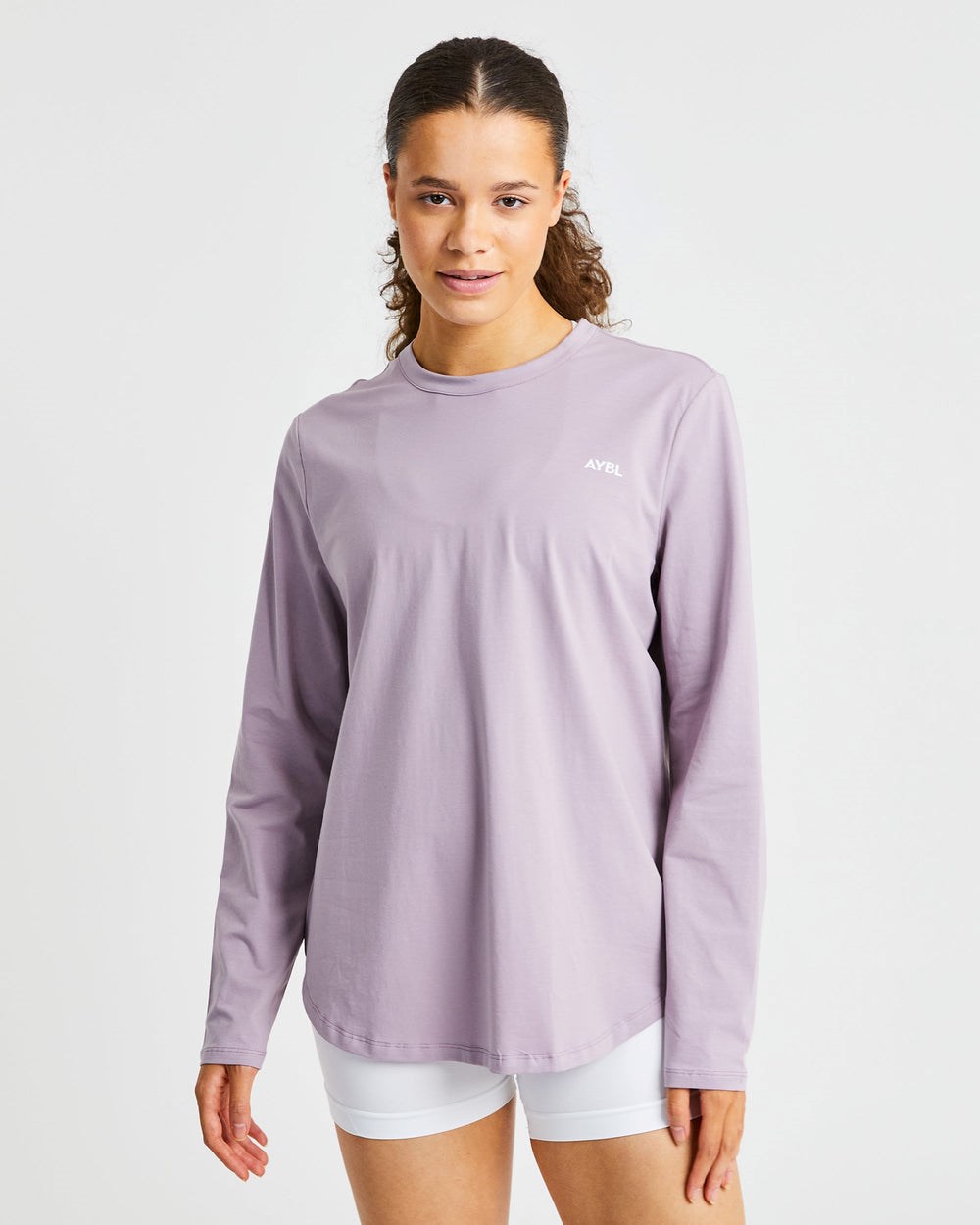 AYBL Everyday Oversized Long Sleeve T Shirt Muted Mauve | 25SDYAKGM