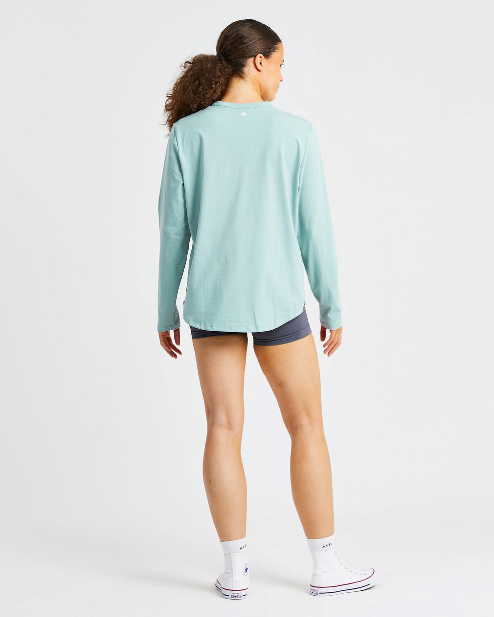 AYBL Everyday Oversized Long Sleeve T Shirt Soft Sage | 73BRZXNTA