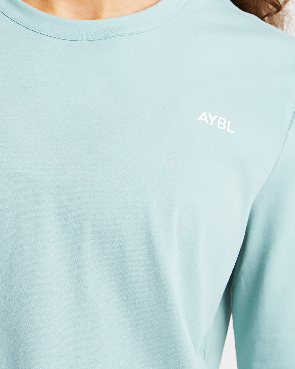 AYBL Everyday Oversized Long Sleeve T Shirt Soft Sage | 73BRZXNTA