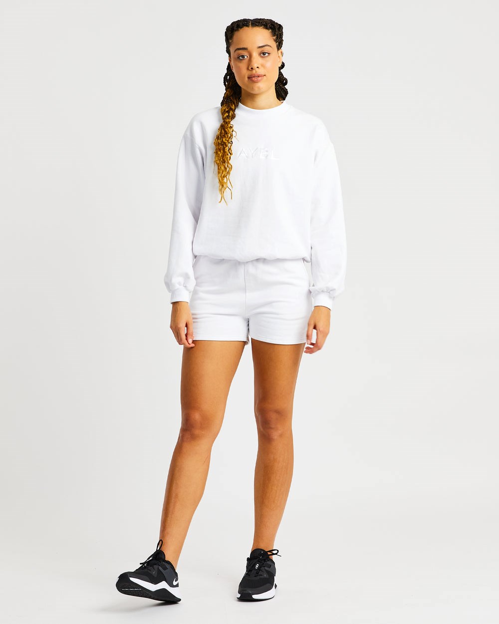 AYBL Everyday Oversized Shorts Biele | 46DQCGMKL