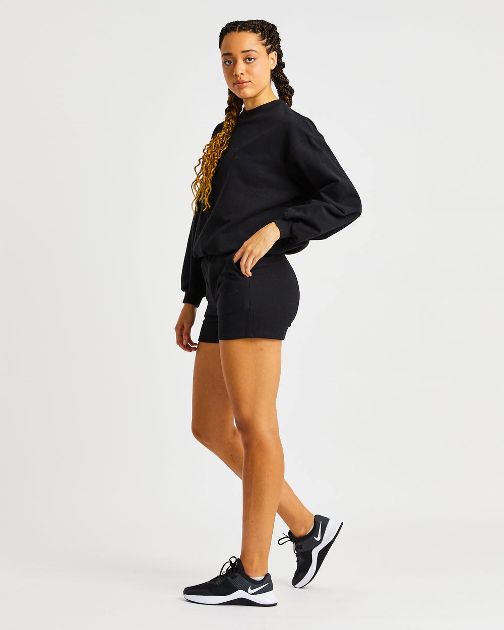 AYBL Everyday Oversized Shorts Čierne | 92QKHLYGF