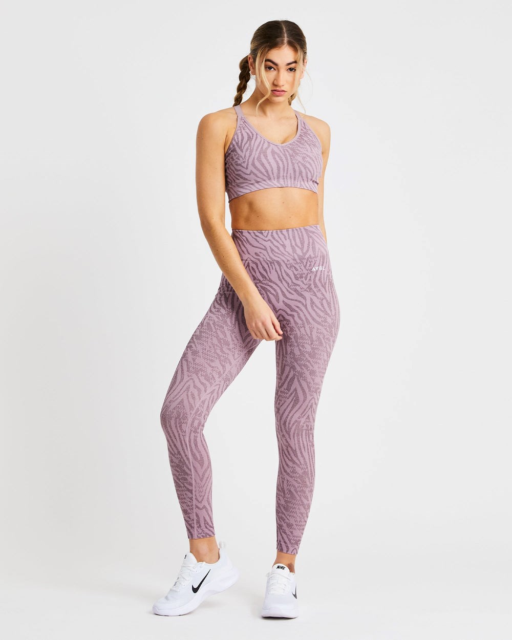 AYBL Evolve Animal Seamless Leggings Mauve Lilac | 41RJONQDW