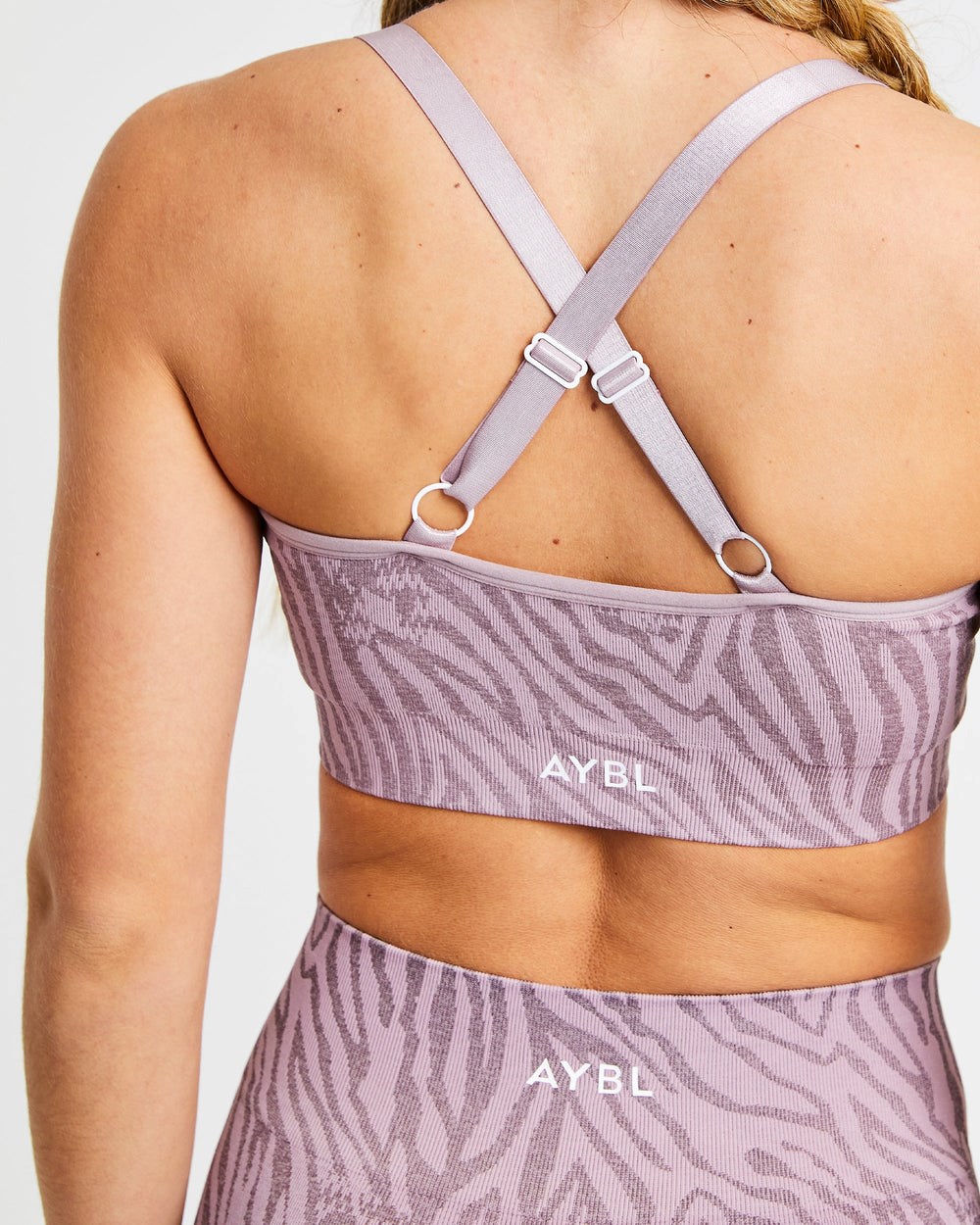 AYBL Evolve Animal Seamless Sports Bra Mauve Lilac | 45YHQPWVT