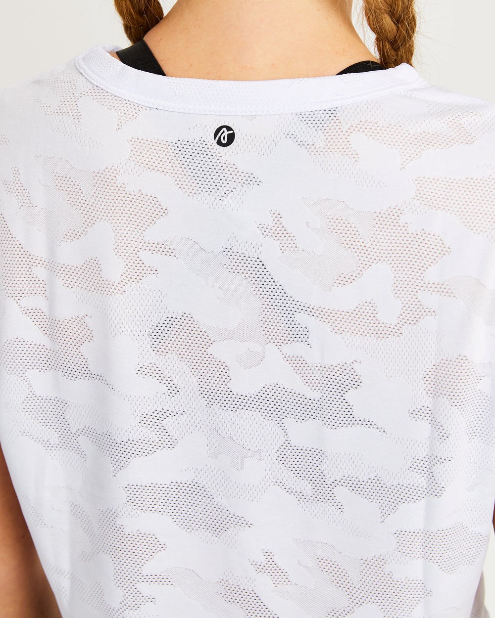 AYBL Evolve Camo Crop T Shirt Biele | 49IUMGZJW