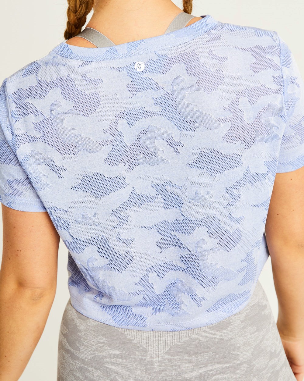 AYBL Evolve Camo Crop T Shirt Modre | 79JOVCBTW