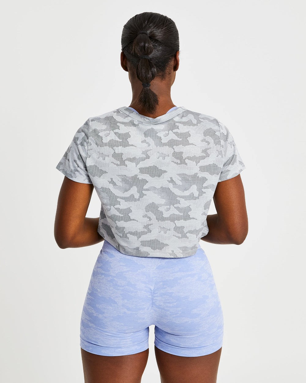 AYBL Evolve Camo Crop T Shirt Siva | 15CDJKRHE