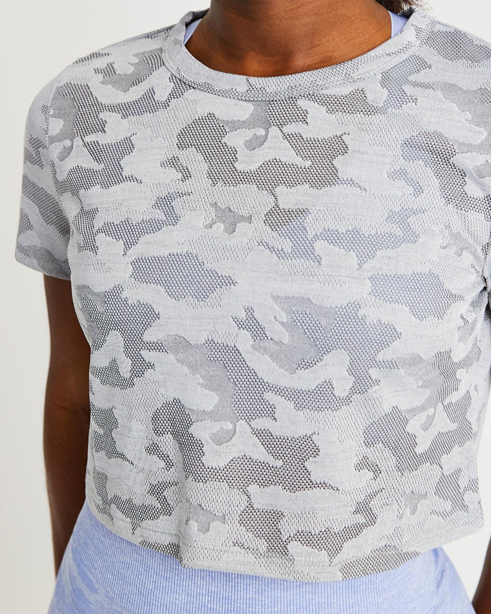 AYBL Evolve Camo Crop T Shirt Siva | 15CDJKRHE