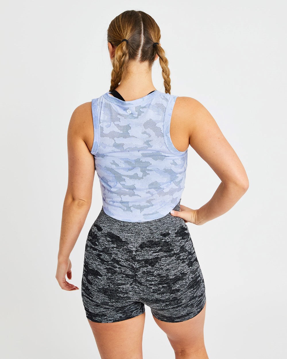 AYBL Evolve Camo Crop Vest Modre | 35HGXPWUQ