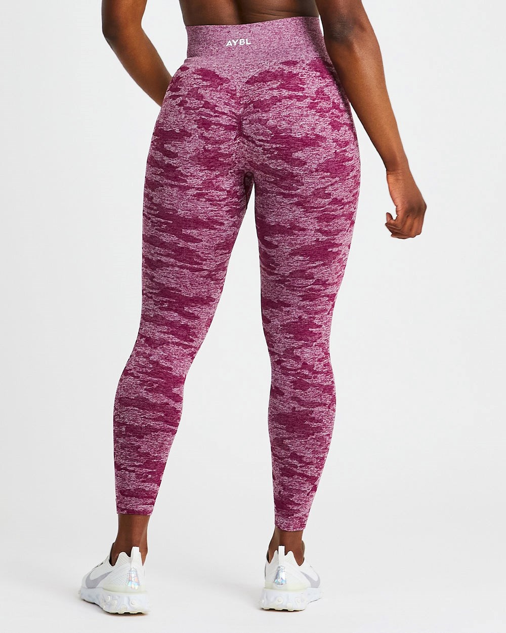 AYBL Evolve Camo Seamless Leggings Bordove | 65KOJSPIV