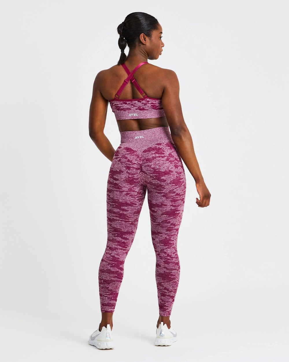 AYBL Evolve Camo Seamless Leggings Bordove | 65KOJSPIV