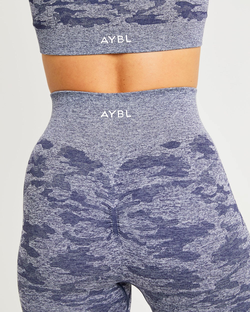 AYBL Evolve Camo Seamless Leggings Námornícka Modrá | 79NFTHKYD