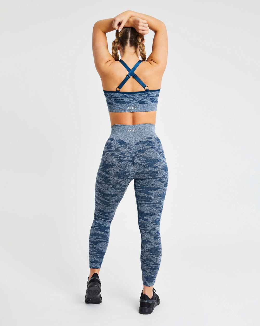 AYBL Evolve Camo Seamless Leggings Teal | 01TKAXQFN