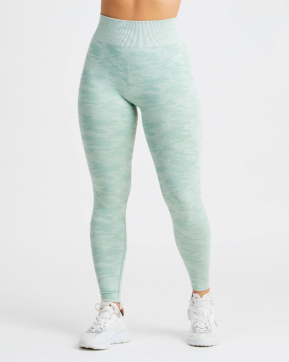 AYBL Evolve Camo Seamless Leggings Zelene | 83BESYZQP