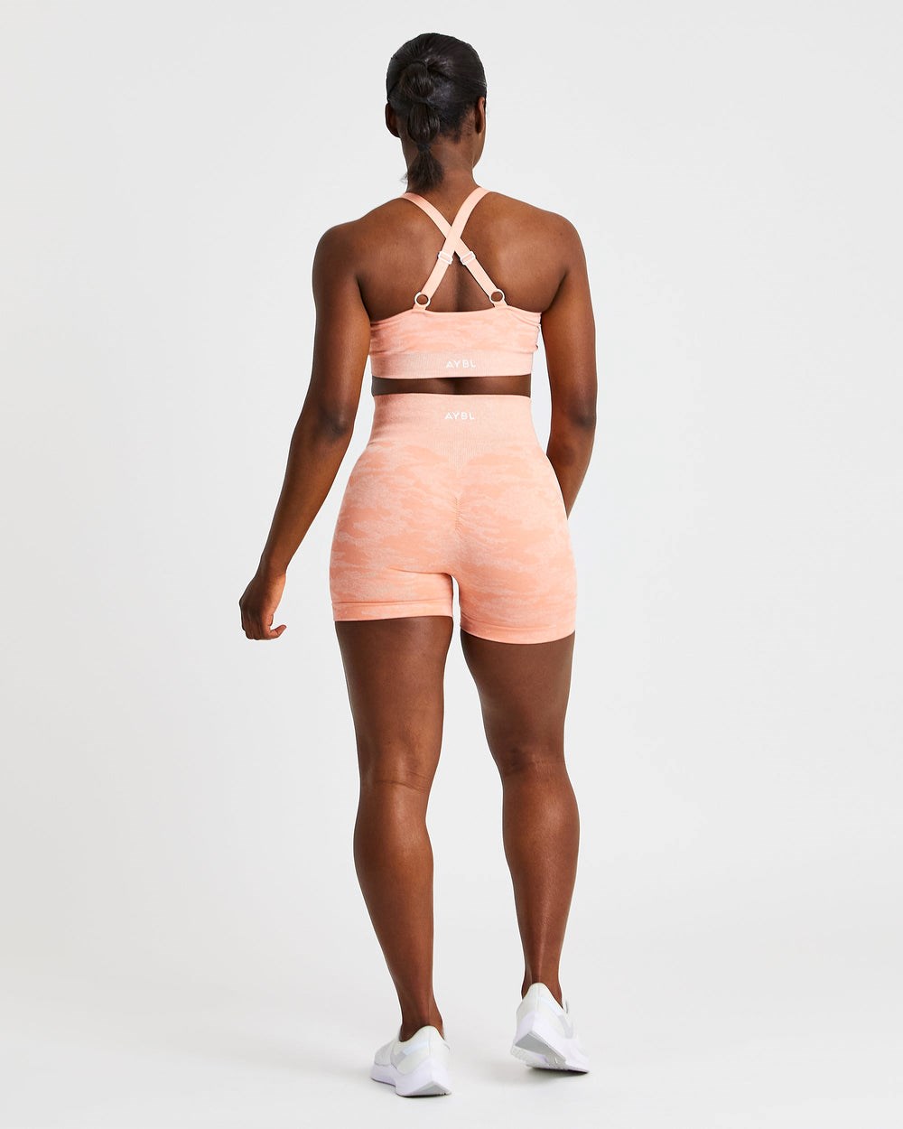 AYBL Evolve Camo Seamless Shorts Peach | 06QWSZYBF