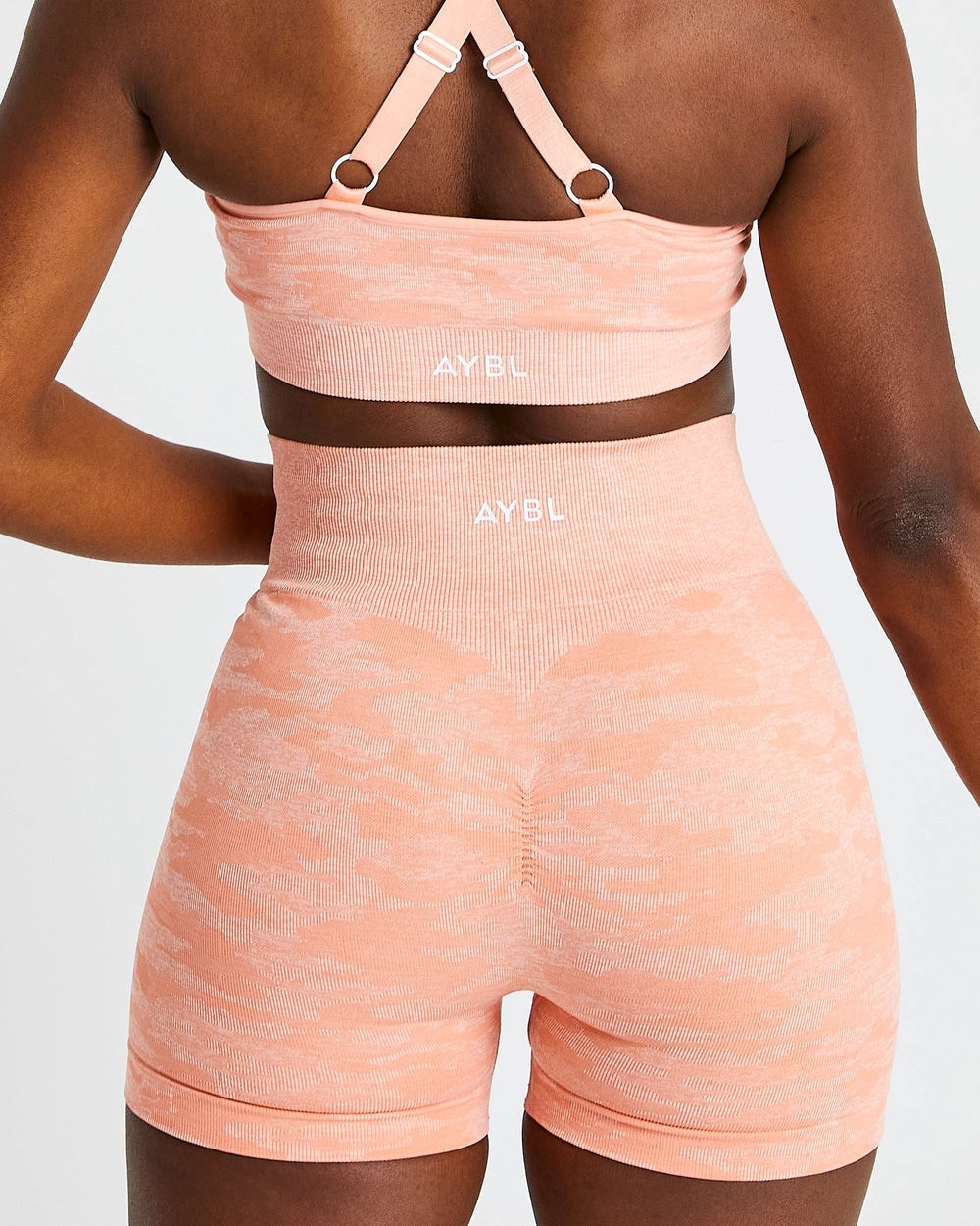 AYBL Evolve Camo Seamless Shorts Peach | 06QWSZYBF