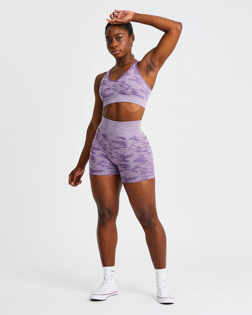 AYBL Evolve Camo Seamless Shorts Plum | 68ZMDGISK