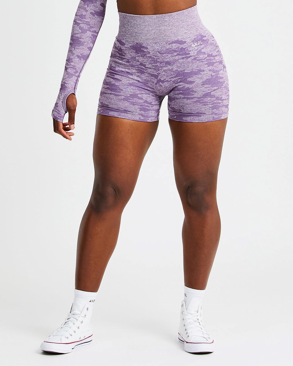 AYBL Evolve Camo Seamless Shorts Plum | 68ZMDGISK