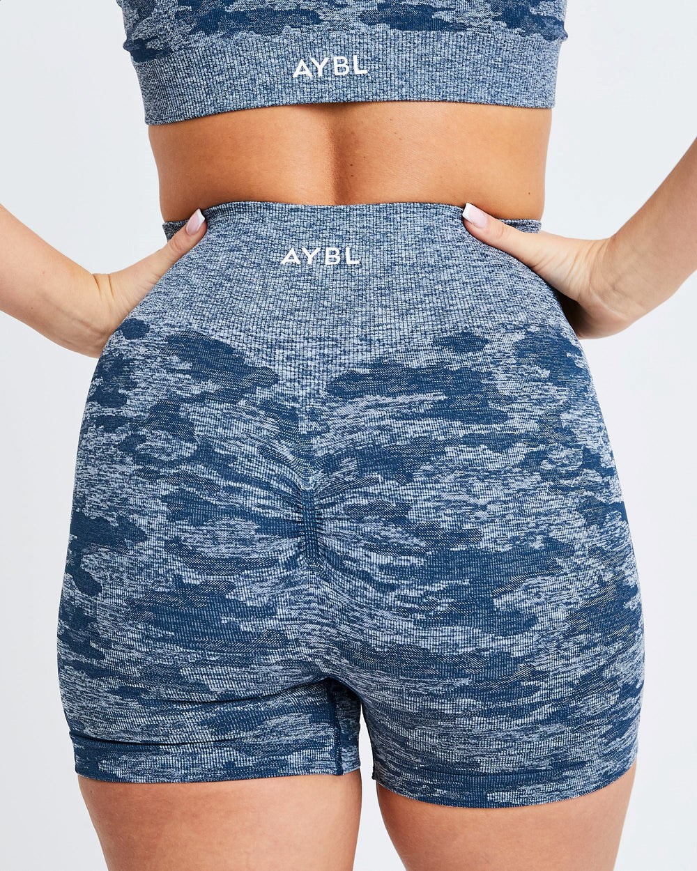 AYBL Evolve Camo Seamless Shorts Teal | 49MKESNFD