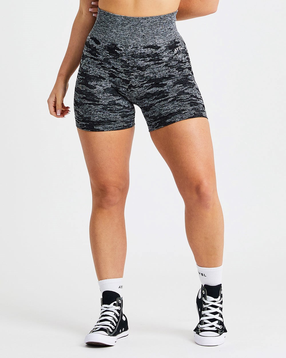 AYBL Evolve Camo Seamless Shorts Čierne | 58HVSJWAX