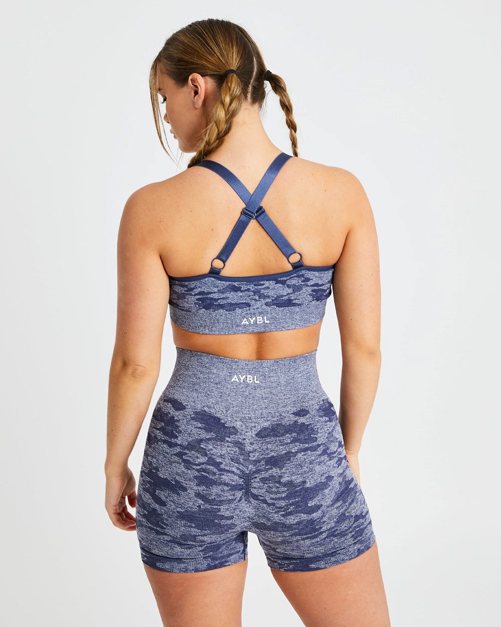 AYBL Evolve Camo Seamless Sports Bra Námornícka Modrá | 90VNOPRHB