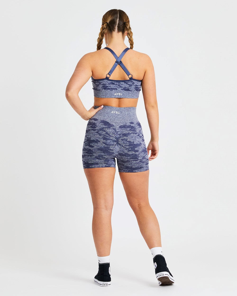 AYBL Evolve Camo Seamless Sports Bra Námornícka Modrá | 90VNOPRHB