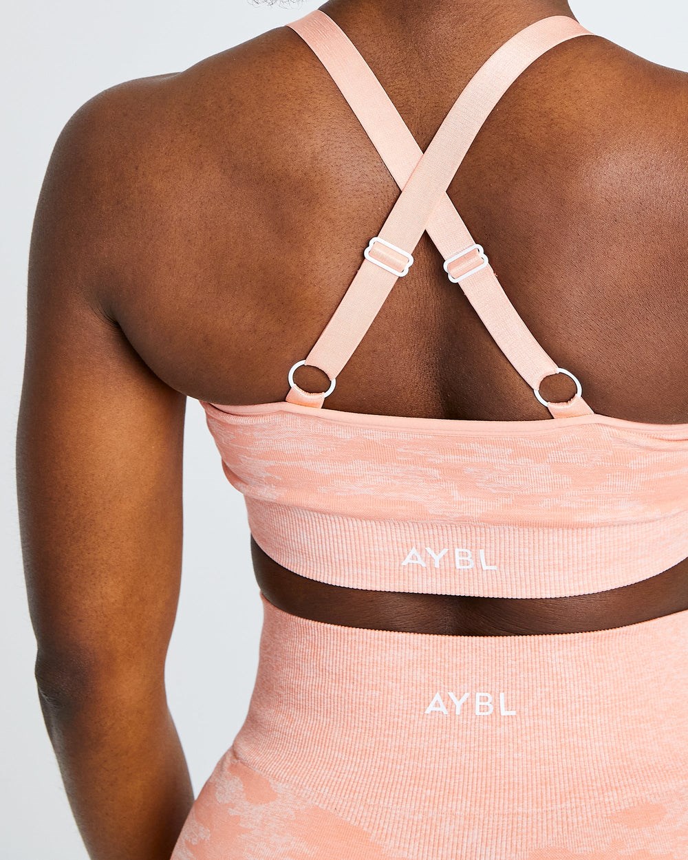 AYBL Evolve Camo Seamless Sports Bra Peach | 63SHIAZFB