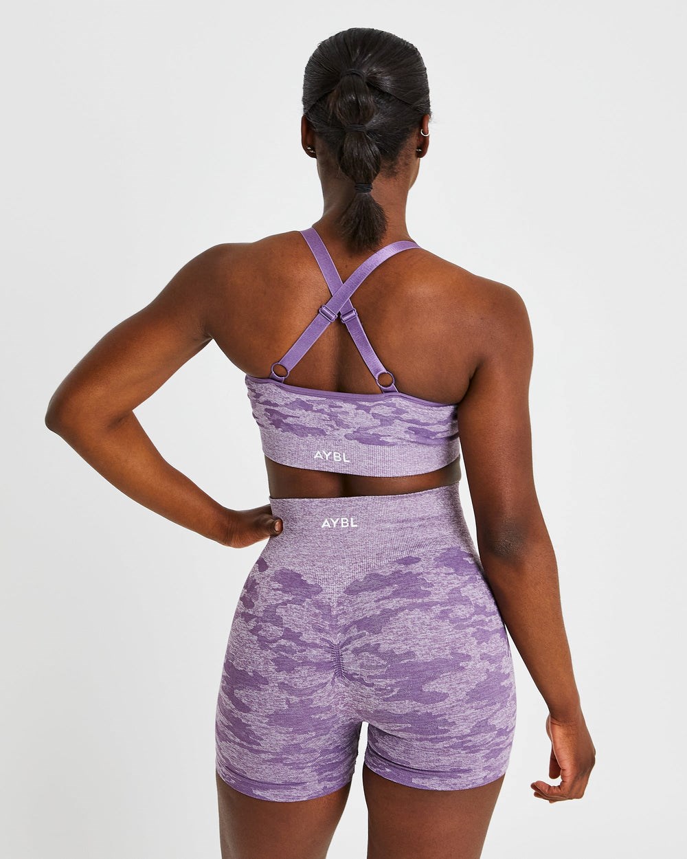 AYBL Evolve Camo Seamless Sports Bra Plum | 08SCQDIZU