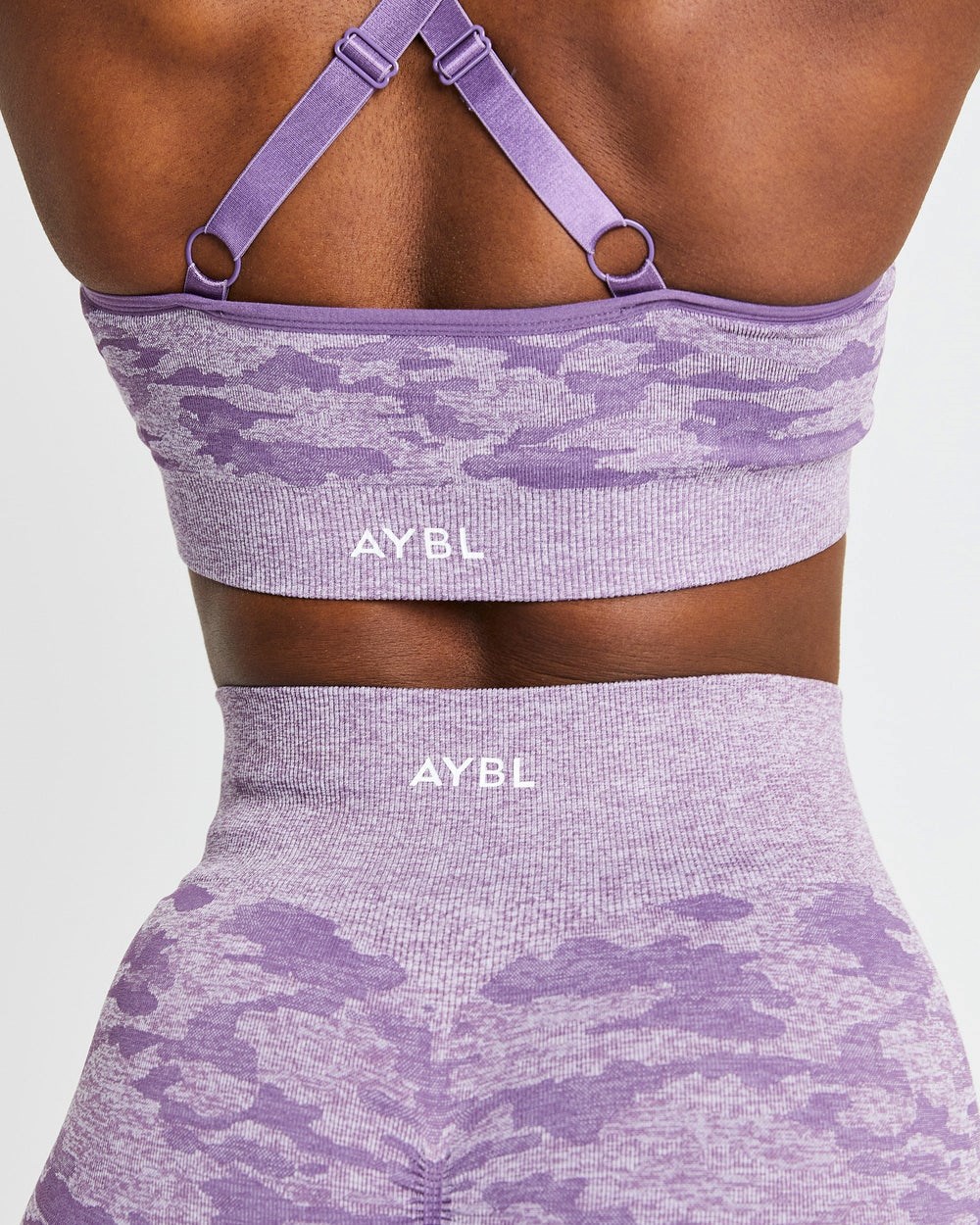 AYBL Evolve Camo Seamless Sports Bra Plum | 08SCQDIZU