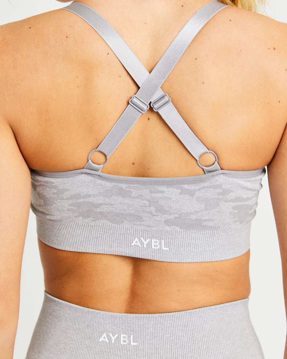 AYBL Evolve Camo Seamless Sports Bra Siva | 49NQGAWZK