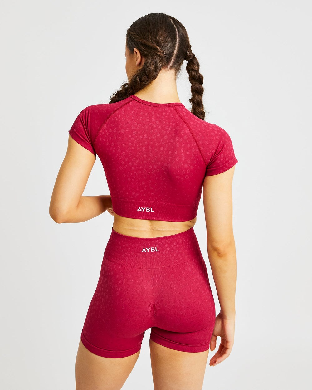 AYBL Evolve Speckle Seamless Crop Top Raspberry | 16CLATERZ