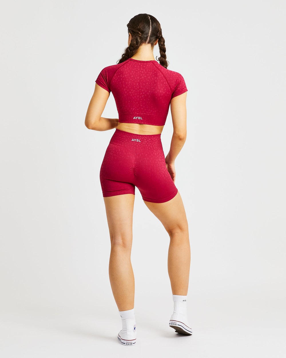 AYBL Evolve Speckle Seamless Crop Top Raspberry | 16CLATERZ